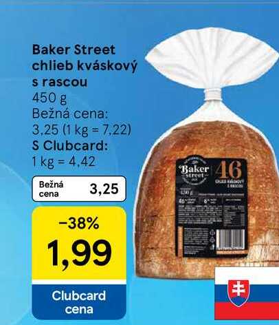 Baker Street chlieb kváskový s rascou 450 g