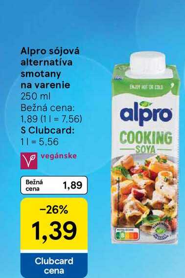 Alpro sójová alternatíva smotany na varenie 250 ml
