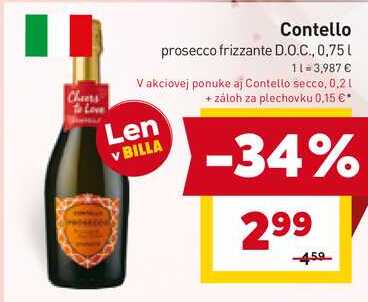 Cheers to Love Contello prosecco frizzante D.O.C., 0,75l
