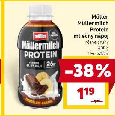 Müller Müllermilch Protein Mliečny nápoj 400 g
