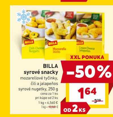 BILLA syrové snacky mozarellové tyčinky 250 g 