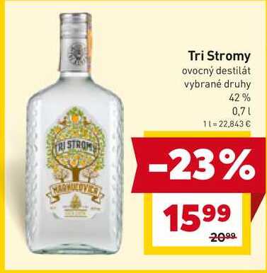 Tri Stromy ovocný destilát vybrané druhy 42% 0,7l