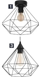Séria TARBES - 3 Závesné svietidlo
