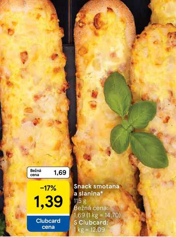 Snack smotana a slanina 115 g