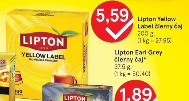 Lipton Yellow Label čierny čaj 200 g