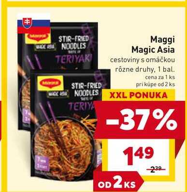 Magic Asia cestoviny s omáčkou rôzne druhy, 1 bal. 