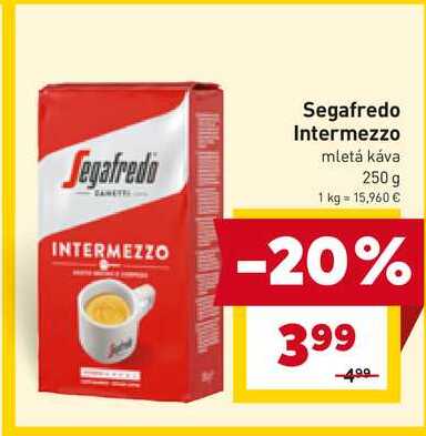 Segafredo Intermezzo mletá káva 250 g 