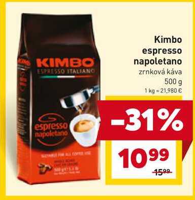 Kimbo espresso napoletano zrnková káva 500 g 