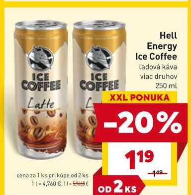 Hell Energy Ice Coffee Ľadová káva viac druhov 250 ml