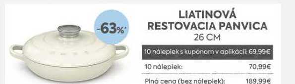 LIATINOVÁ RESTOVACIA PANVICA 26 CM 