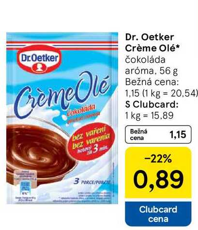 Dr. Oetker Crème Olé čokoláda aróma, 56 g 