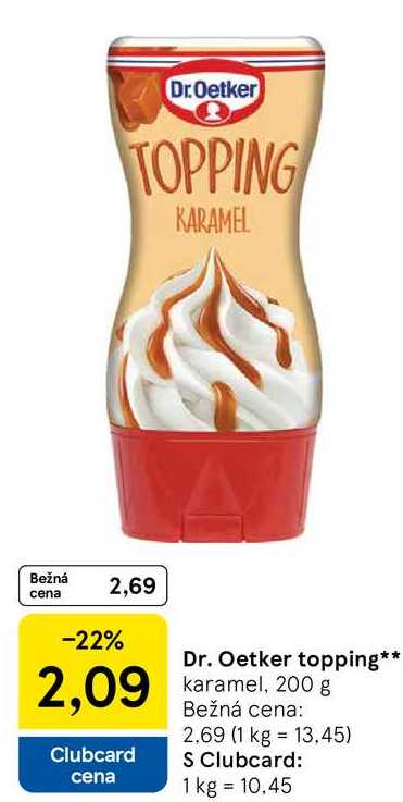 Dr. Oetker topping karamel, 200 g 