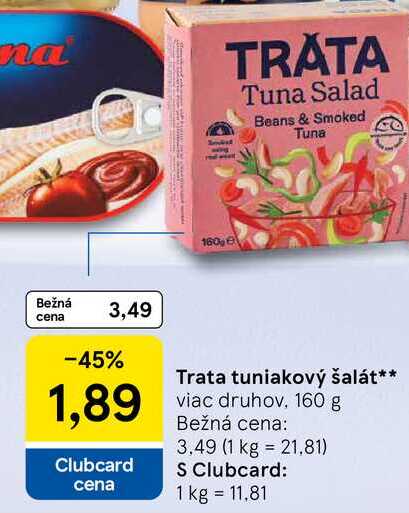 Trata tuniakový šalát viac druhov 160 g