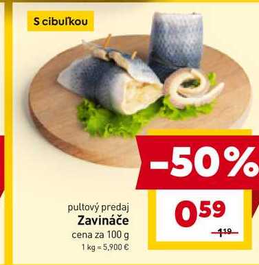 Zavináče cena za 100 g 