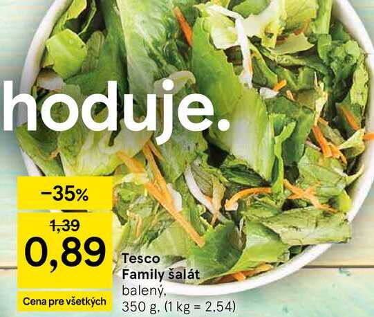 Tesco Family šalát balený, 350 g