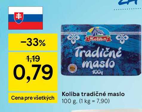Koliba Tradičné maslo 100 g