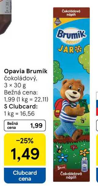 Brumík čokoládový, 3 x 30 g