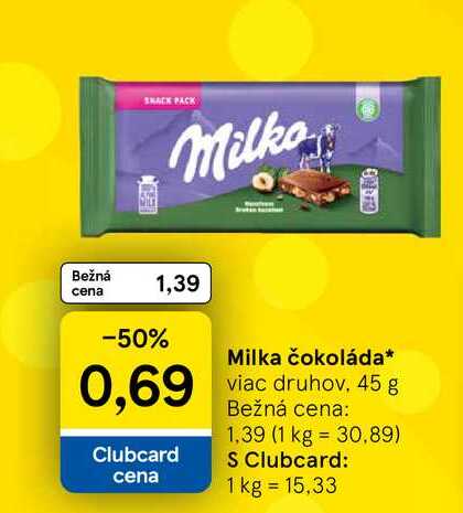 Milka čokoláda 45 g