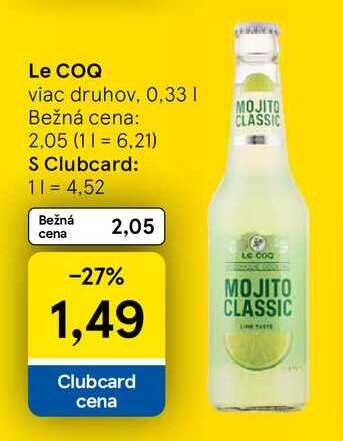 Le COQ viac druhov, 0,33 l