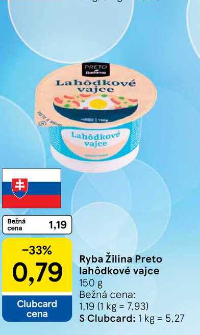 Ryba Žilina Preto lahôdkové vajce 150 g 