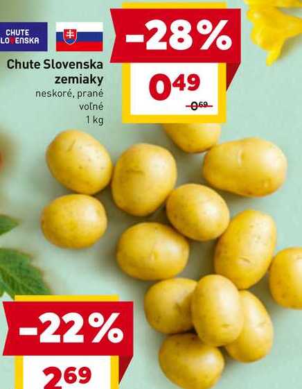 Chute Slovenska zemiaky neskoré, prané voľné 1 kg