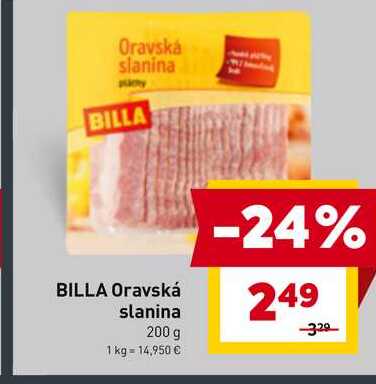 BILLA Oravská slanina 200 g