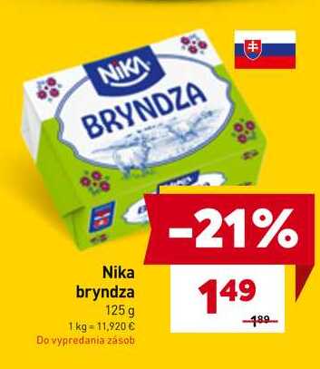 Nika bryndza 125 g