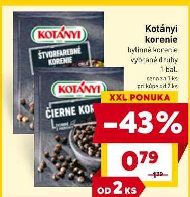 Kotányi korenie 1 ks