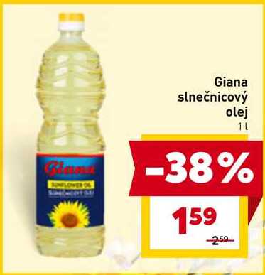Giana slnečnicový olej 1l v akcii