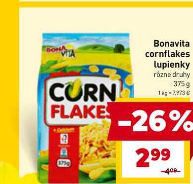 Bonavita cornflakes lupienky rôzne druhy 375 g 