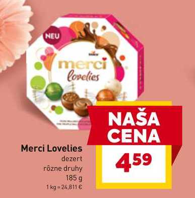 Merci Lovelies dezert rôzne druhy 185 g 