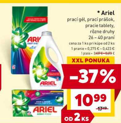 Ariel pracie tablety, 26 praní