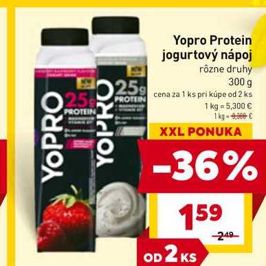 Yopro Protein jogurtový nápoj rôzne druhy 300 g 