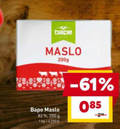 Bape Maslo 82%, 200 g