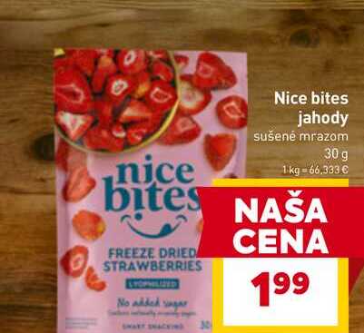 Nice bites jahody sušené mrazom 30 g