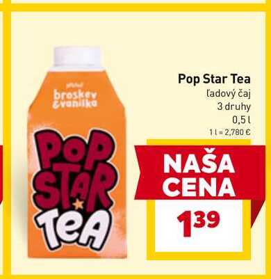 Pop Star Tea Ľadový čaj 3 druhy 0,5l