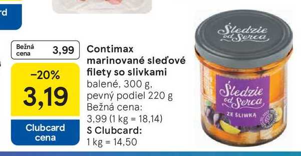 Contimax marinované sleďové filety so slivkami balené, 300 g