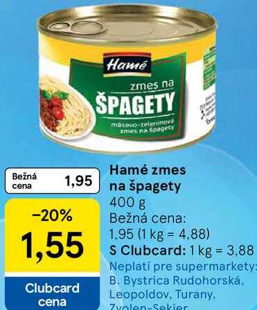 Hamé zmes na špagety 400 g 