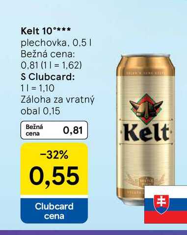 Kelt 10° plechovka, 0.5l