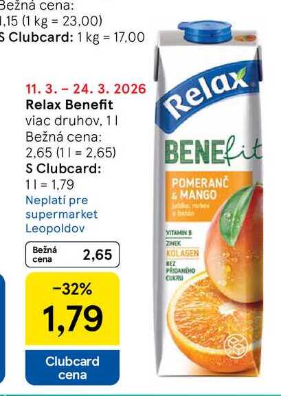 Relax Benefit viac druhov, 1 l