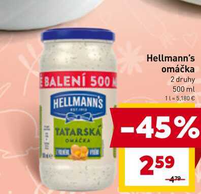 Hellmann's Tatárska omáčka 500 ml