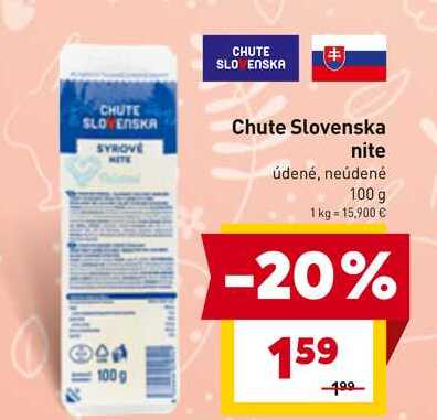 Chute Slovenska nite údené, neúdené 100 g