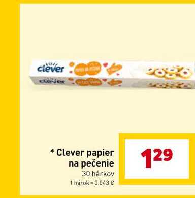 Clever papier na pečenie 30 hárkov 