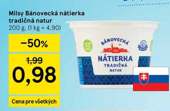 Milsy Bánovecká nátierka tradičná natur 200 g