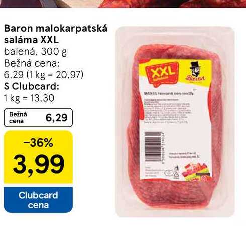 Baron malokarpatská saláma XXL balená, 300 g 