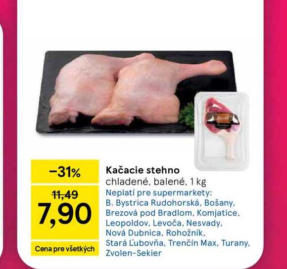 Kačacie stehno chladené, balené, 1 kg