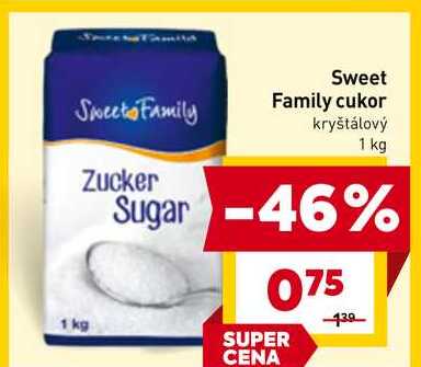 Sweet Family cukor kryštálový 1 kg  v akcii