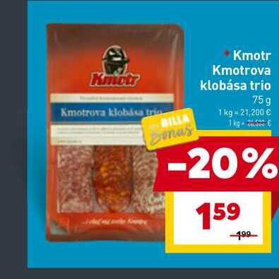 Kmotr Kmotrova klobása trio 75g 
