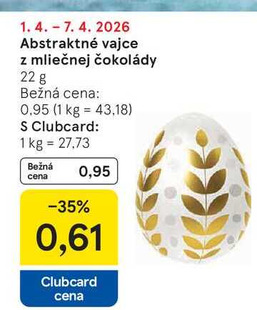 Abstraktné vajce z mliečnej čokolády 22 g 