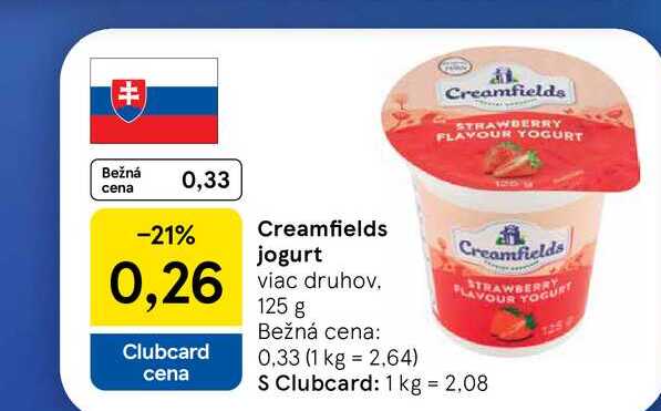 Creamfields jogurt viac druhov 125 g